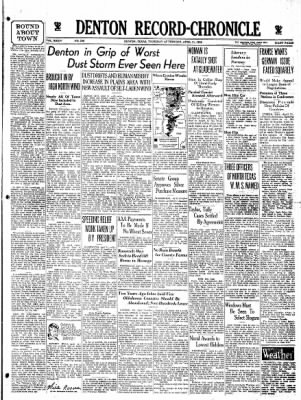 Denton Record-Chronicle from Denton, Texas on April 11, 1935 · Page 1