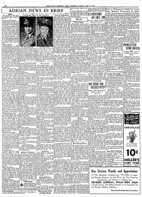 The Daily Telegram from Adrian, Michigan • Page 6