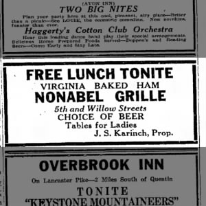 Nonabel Grille by J.S. Karinch - 7/3/1934
