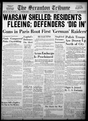 The Tribune from Scranton, Pennsylvania on September 6, 1939 · 1