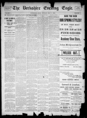 The Berkshire Eagle from Pittsfield, Massachusetts on May 9, 1892 · 1