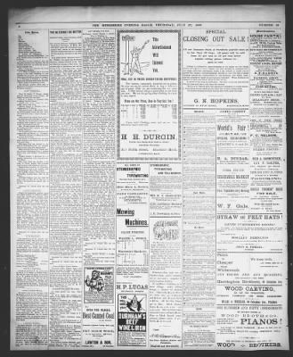 The Berkshire Eagle from Pittsfield, Massachusetts on July 27, 1893 · 2