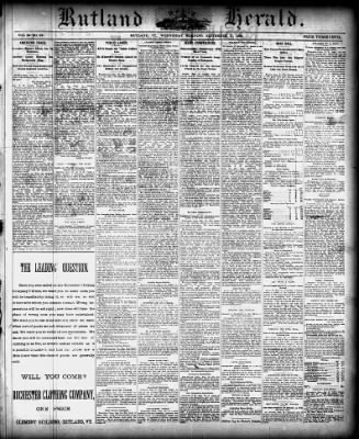 Rutland Daily Herald from Rutland, Vermont on September 17, 1890 · 1