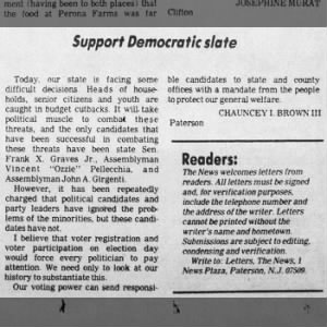 Support Democratic Slate-1983