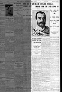 Brooklyn Daily Eagle 29 July 1914 WWI Begins