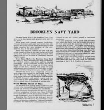 Excerpt from an article about the role of Brooklyn Navy Yard during World War II