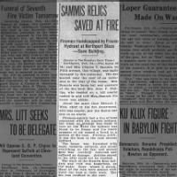 Sammis Relics Saved At Fire