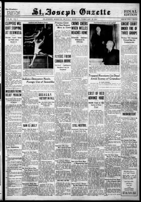 St. Joseph Gazette from St. Joseph, Missouri on February 26, 1940 · 1