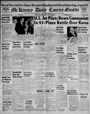 The Courier-Gazette from McKinney, Texas on August 1, 1952 · Page 1
