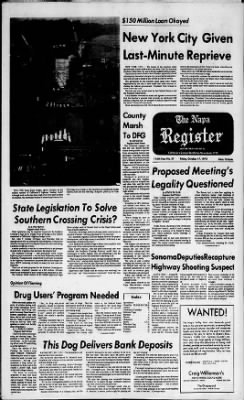The Napa Valley Register from Napa, California on October 17, 1975 · 1