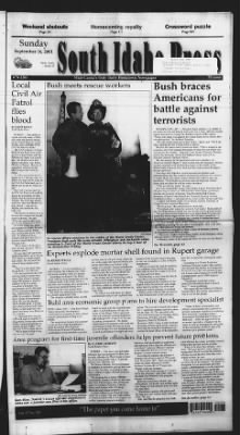 South Idaho Press from Burley, Idaho on September 16, 2001 · 1