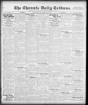 The Chanute Daily Tribune from Chanute, Kansas • Page 1