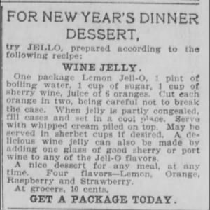 Recipe: Wine Jelly (1903)