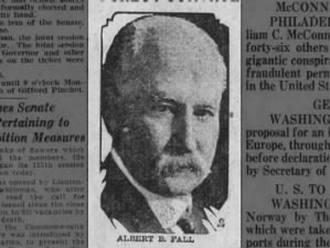 Photo of Albert B. Fall, Secretary of the Interior involved in the Teapot Dome Scandal