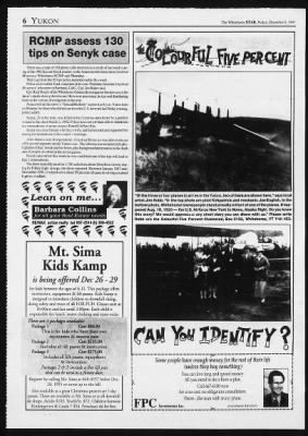 Whitehorse Daily Star from Whitehorse, Yukon, Canada on December 8, 1995 · 6