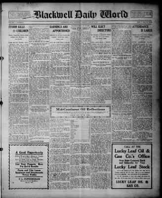 Blackwell Daily World from Blackwell, Oklahoma on January 6, 1917 · 1
