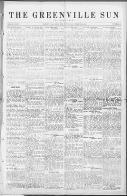 Greenville Sun from Greenville, Missouri on March 14, 1929 · 1