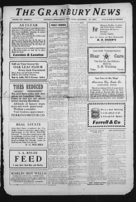 The Granbury News from Granbury, Texas • Page 1