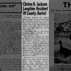 Obituary for Clinton Rowe Jackson (Aged 81)
