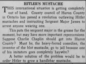 Charlie Chaplin and Hitler's mustache