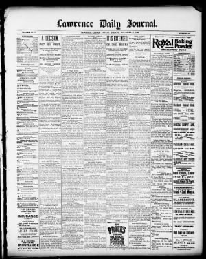 Lawrence Daily Journal from Lawrence, Kansas • Page 1