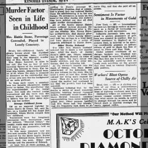 10.4.1929 Kenosha News Stone (Childhood)