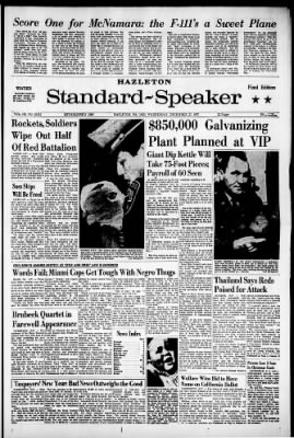 Standard-Speaker from Hazleton, Pennsylvania on December 27, 1967 · Page 1