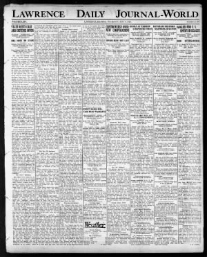 Lawrence Daily Journal-World from Lawrence, Kansas • Page 1