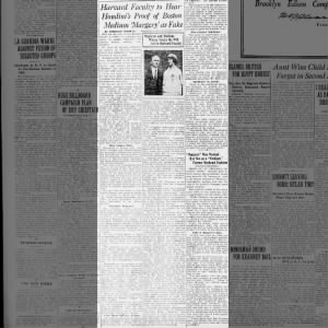 Houdini Margery fake Brooklyn Daily Eagle Dec 21 1924