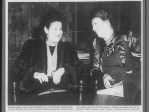Picture of Eleanor Roosevelt on International Women's Day 1949