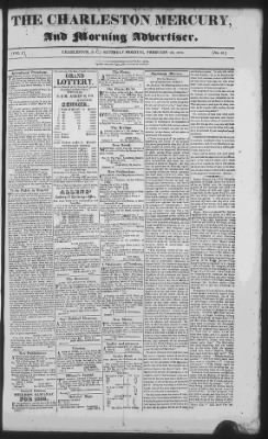 The Charleston Mercury from Charleston, South Carolina • Page 1