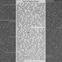 Excerpt from 1922 newspaper feature on Booker T. Washington, explaining the origin of his name
