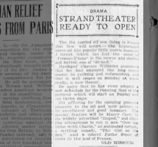 Frenso Photo Theater renamed Strand
