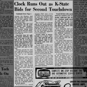 1966 Nebraska-Kansas State, part 2
