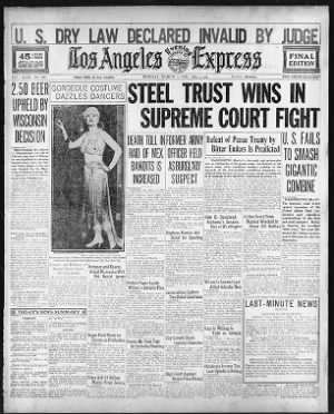 Los Angeles Evening Express from Los Angeles, California • 1