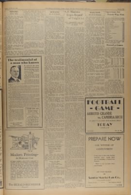 The Arroyo Grande Valley Herald Recorder from Arroyo Grande, California on October 21, 1932 · 5