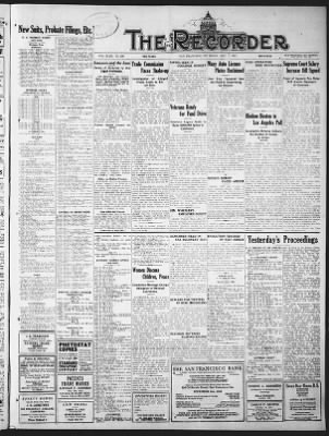 The Recorder from San Francisco, California on May 7, 1925 · 1