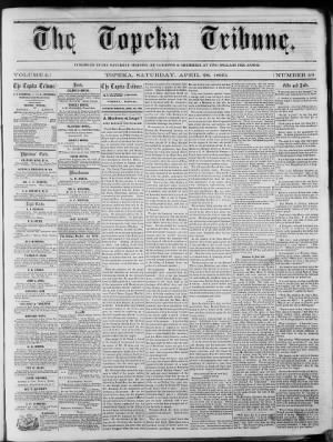 The Topeka Tribune from Topeka, Kansas • Page 1
