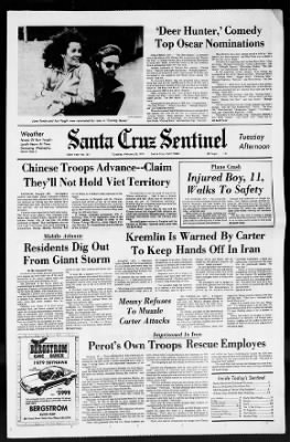 Santa Cruz Sentinel from Santa Cruz, California • Page 1