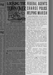 Federal Agents Charge Police Helping Marsh 10.26.1934