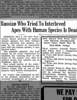 Russian Who Tried to Interbreed Apes with Human Species is Dead