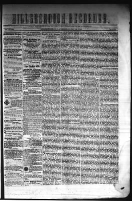 The Hillsborough Recorder from Hillsborough, North Carolina on May 12, 1852 · Page 1
