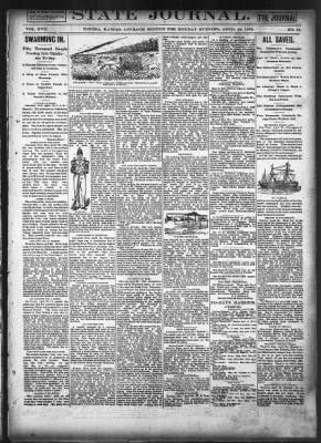 The Topeka State Journal from Topeka, Kansas on April 22, 1889 · Page 1