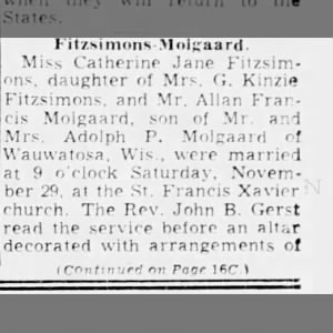 Marriage of Fitzsim-ons / Molgaard