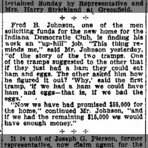 "If we had ham we could have ham and eggs, if we had eggs" (1911).
