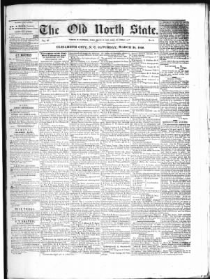 The Old North State from Elizabeth City, North Carolina on March 30, 1850 · Page 1