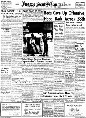 Daily Independent Journal from San Rafael, California on May 23, 1951 · Page 1