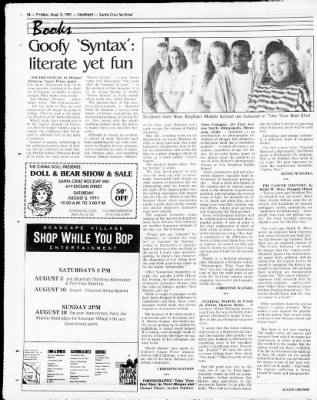 Santa Cruz Sentinel from Santa Cruz, California on August 2, 1991 · Page 62