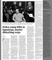Op-ed piece discusses role of DNA evidence in capture of Golden State Killer and others