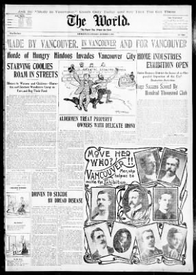 Vancouver Daily World from Vancouver, British Columbia, Canada on September 1, 1906 · Page 1